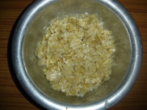 Sweet Poha using Jaggery (Konkani:Goda Pova)