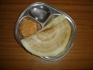 Urad Dal and Rice Dosa (Konkani: Udada Dali ani Tandula Pole)