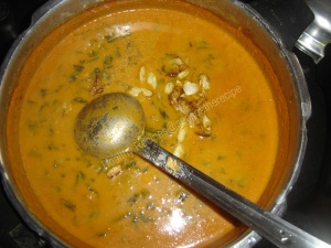 Greens Side-Dish (Konkani: Vaali Baji Randayi)