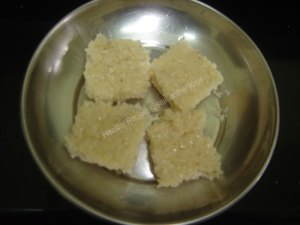 Coconut Burfi (Konkani: Soi Halwo / Khadi)