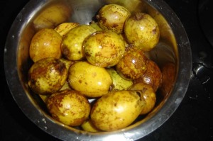Hog Plums (sweet) Masala (Konkani: Goda Ambade Ummane)
