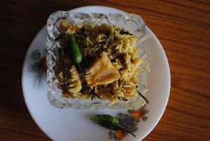 Chicken Biryani (Konkani: Chicken Biryani)