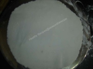 Rice Flour Bhakri (Konkani: Tandula Peeta Alonu Bhakri)